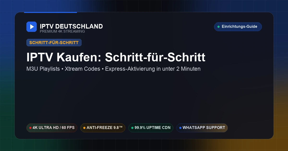 IPTV Kaufen und Einrichten Schritt-für-Schritt-Anleitung für Smart TV, Fire TV Stick und Android